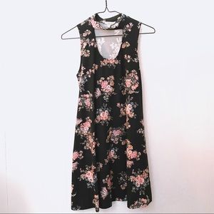 Pink Rose choker mini dress